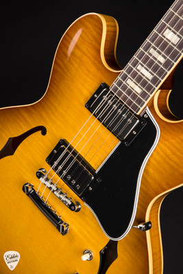 Gibson Custom Shop PSL ’64 ES-335 Figured Reissue Gloss Golden Poppy Burst electric guitar