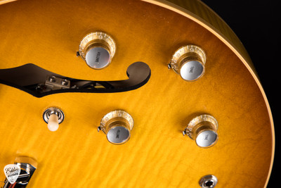 Gibson Custom Shop PSL ’64 ES-335 Figured Reissue Gloss Golden Poppy Burst electric guitar