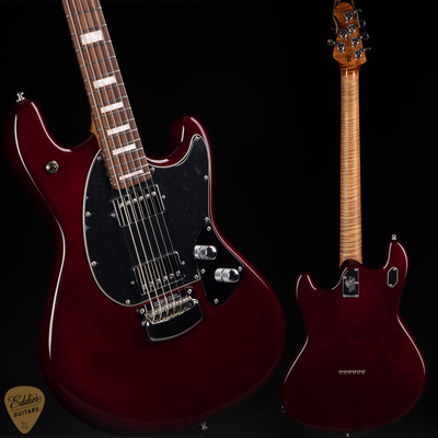 Ernie Ball Music Man BFR StingRay Baritone Oxblood electric guitar