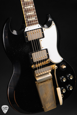 Used Gibson Custom Shop Murphy Lab 1961 Les Paul/SG Standard "CME Spec" Heavy Antique Ebony Heavy Aged w/Maestro Vibrola electric guitar