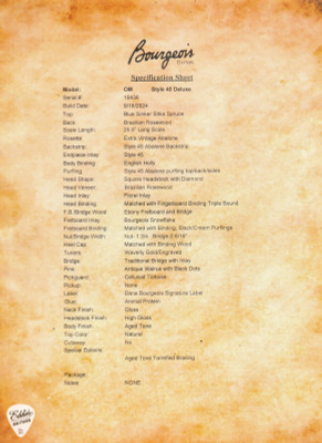 Bourgeois OM Style 45 Deluxe – Blue Sinker Sitka Spruce & Brazilian Rosewood Acoustic Guitar