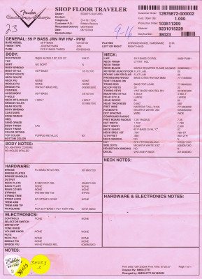 Fender Custom Shop 1959 Precision Bass Journeyman Purple Metallic Bass Guitar