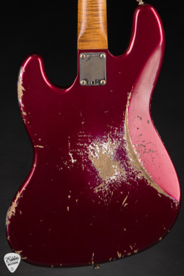Fender Eddie’s Guitars Exclusive Custom Shop 1964 Jazz Bass Heavy Relic Midnight Wine Bass Guitar