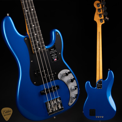 Fender American Ultra II Precision Bass Noble Blue bass guitar
