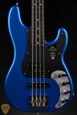Fender American Ultra II Precision Bass Noble Blue bass guitar