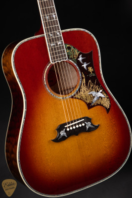 Gibson Custom Shop PSL Doves in Flight Quilt Wildfire Burst Acoustic Guitar