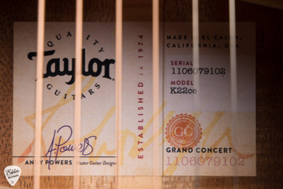 Used – Taylor K22ce (2019) Acoustic Guitar