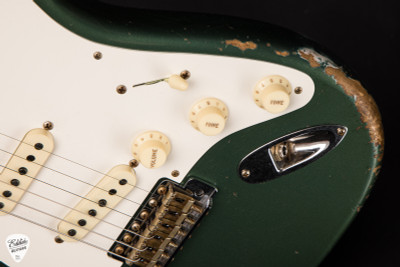 Fender Custom Shop Limited Edition 56 Stratocaster Heavy Relic Electric Guitar in Aged Sherwood Green Metallic