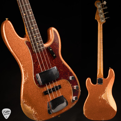 Fender Custom Shop 1964 Jazz Bass Heavy Relic P/J - Orange Sparkle