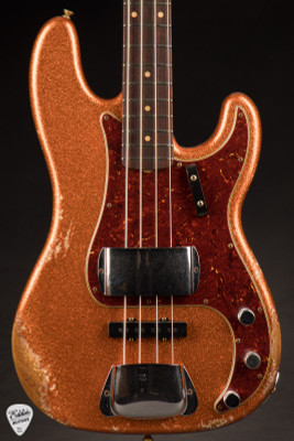 Fender Custom Shop 1964 Jazz Bass Heavy Relic P/J Orange Sparkle bass guitar