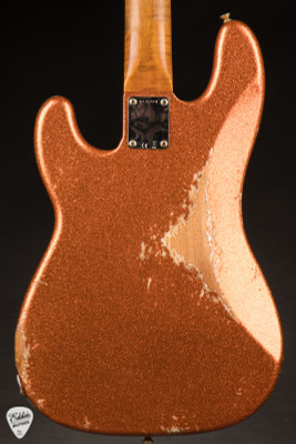 Fender Custom Shop 1964 Jazz Bass Heavy Relic P/J Orange Sparkle bass guitar