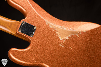 Fender Custom Shop 1964 Jazz Bass Heavy Relic P/J Orange Sparkle bass guitar