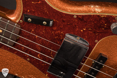 Fender Custom Shop 1964 Jazz Bass Heavy Relic P/J Orange Sparkle bass guitar