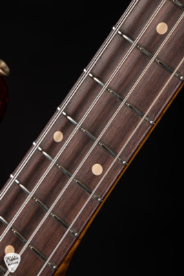 Fender Custom Shop 1964 Jazz Bass Journeyman Relic P/J Candy Apple Red Sparkle bass guitar