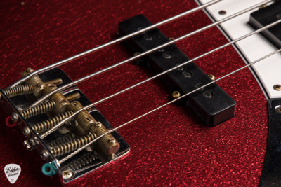 Fender Custom Shop 1964 Jazz Bass Journeyman Relic P/J Candy Apple Red Sparkle bass guitar