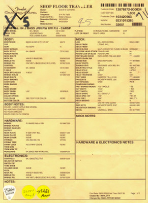 Fender Custom Shop 1964 Jazz Bass Journeyman Relic P/J Candy Apple Red Sparkle bass guitar