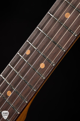 Fender Custom Shop Eddie's Guitars Exclusive Dealer Select Roasted 1963 Stratocaster Heavy Relic Electric Guitar in Orange Sparkle