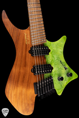 Strandberg Boden J Artisan 7 Koa Natural Green Resin Electric Guitar