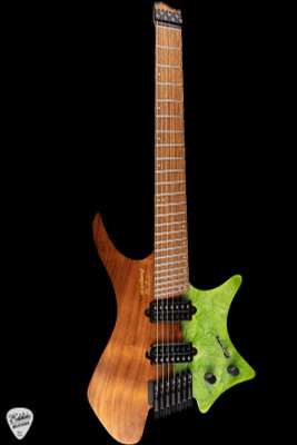 Strandberg Boden J Artisan 7 Koa Natural Green Resin Electric Guitar