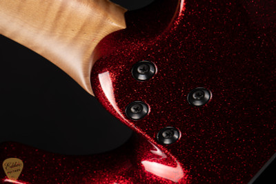 Suhr Eddie’s Guitars Exclusive Roasted Modern Red Sparkle electric guitar