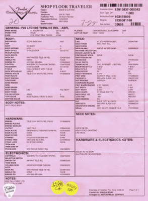 Fender Custom Shop Limited Edition 50s Tele Thinline Relic Aged Blue Flower electric guitar