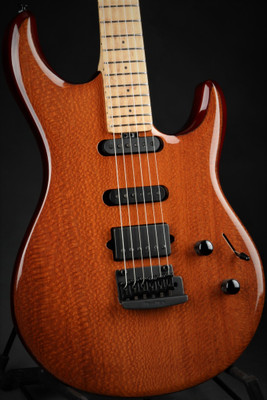 Used - Ernie Ball Music Man Eddie's Guitars Exclusive BFR Luke III HSS - Leopard Wood/Roasted Birdseye Maple #G89882