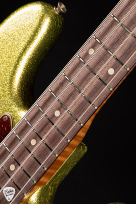 Fender Custom Shop 64 Precision Bass Heavy Relic P/J Bass Guitar in Chartreuse Sparkle