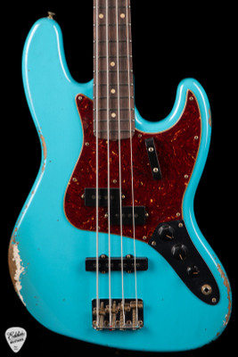Fender Custom Shop 1964 Jazz Bass Heavy Relic P/J Bass Guitar in Taos Turquoise