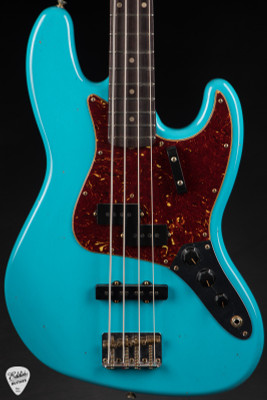 Fender Custom Shop 1964 Jazz Bass Journeyman Relic P/J Bass Guitar in Taos Turquoise
