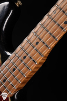 Fender Custom Shop Eddie’s Guitars Exclusive Heavy Relic® Bass VI Bass Guitar in Black Sparkle