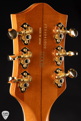 Gretsch G6120TGQM-56 Limited Edition Quilt Classic Chet Atkins Hollow Body Electric Guitar in Roundup Orange Stain