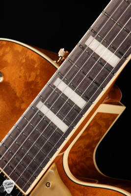Gretsch G6120TGQM-56 Limited Edition Quilt Classic Chet Atkins Hollow Body Electric Guitar in Roundup Orange Stain