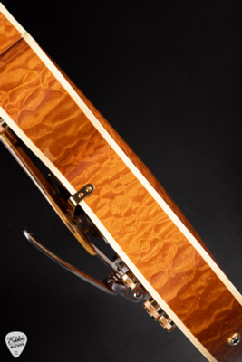 Gretsch G6120TGQM-56 Limited Edition Quilt Classic Chet Atkins Hollow Body Electric Guitar in Roundup Orange Stain