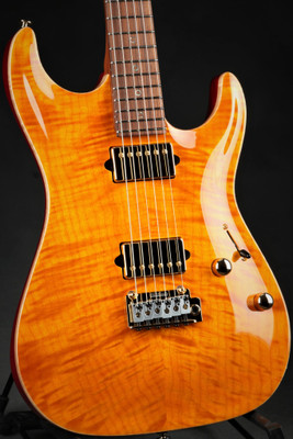 Suhr Standard Carve Top Pau Ferro Neck - Trans Amber #JS0W2X