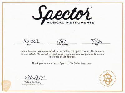 Spector NS-5XL Neck Thru Caramel Custom Bass Guitar ---