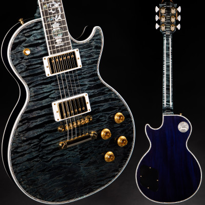 Gibson Custom Shop PSL Les Paul Ultima 5A “Tree of Life” Nordic Blue electric guitar
