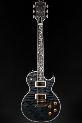 Gibson Custom Shop PSL Les Paul Ultima 5A “Tree of Life” Nordic Blue electric guitar