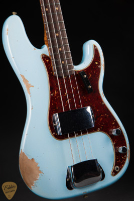 Fender Custom Shop 1959 Precision Bass Heavy Relic Sonic Blue bass guitar
