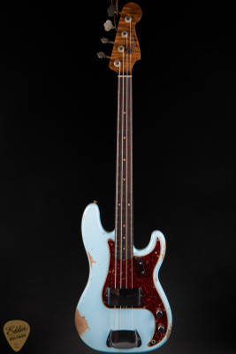 Fender Custom Shop 1959 Precision Bass Heavy Relic Sonic Blue bass guitar