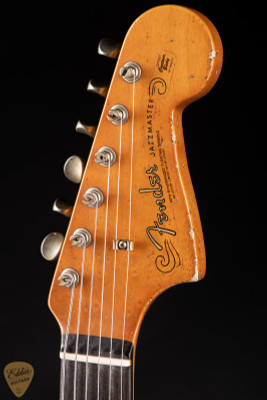 Fender Custom Shop Masterbuilt Jazzmaster Heavy Relic Electric Guitar in Super Faded Burgundy Mist Metallic