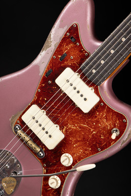 Fender Custom Shop Masterbuilt Jazzmaster Heavy Relic Electric Guitar in Super Faded Burgundy Mist Metallic