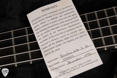 2003 – Modulus Quantum Wide 5 SS Bass Guitar in Trans Black