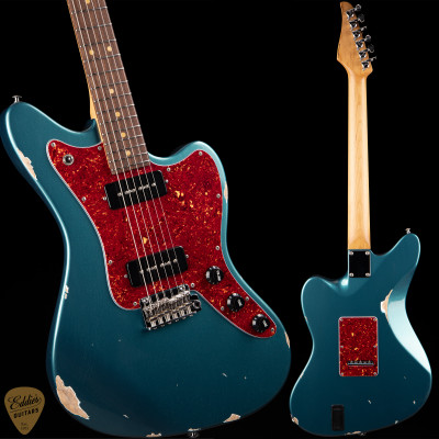 Suhr Eddie’s Guitars Exclusive Roasted Classic JM Antique Electric Guitar in Ocean Turquoise Metallic