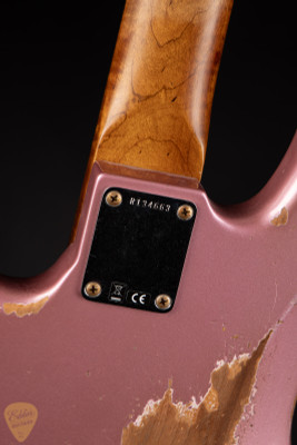 Fender Eddie’s Guitars Exclusive Custom Shop 1964 Jazz Bass Heavy Relic electric guitars Burgundy Mist Metallic