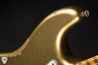 2024 – Fender Custom Shop LTD Fat 1964 Stratocaster Relic Electric Guitar in Aztec Gold Over Gold Sparkle