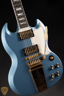 Used - Gibson Custom Shop SG Custom w/ Maestro Vibrola Pelham Blue