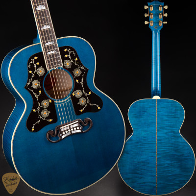 Gibson Custom Shop PSL SJ-200 Original Double Pickguard 5A Maple Light Midnight Trans Blue acoustic guitar