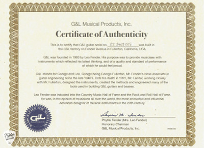 2024 – G&L Custom Shop S-500 RMC Electric Guitar in Gold Metal Flake