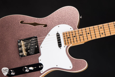 Suhr Eddie’s Guitars Exclusive Custom Classic T Roasted Electric Guitar in Rose Gold Sparkle