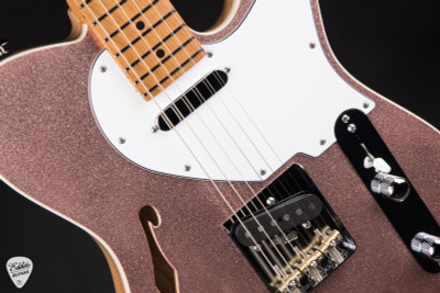 Suhr Eddie’s Guitars Exclusive Custom Classic T Roasted Electric Guitar in Rose Gold Sparkle
